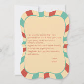 レトロGroovy Peachy卒業Grad Class of 2023 案内状 (裏面)