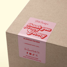 レトロGroovy Pink & Redをご購入いただきありがとうございます ラベル