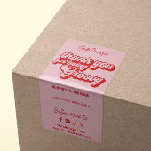 レトロGroovy Pink & Redをご購入いただきありがとうございます ラベル