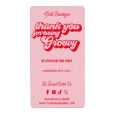 レトロGroovy Pink & Redをご購入いただきありがとうございます ラベル (正面)