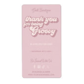 レトロGroovy Purpleをご購入いただきありがとうございます ラベル (正面)