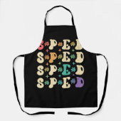 レトロGroovy SPED先生新学期SPED Gro エプロン (正面)