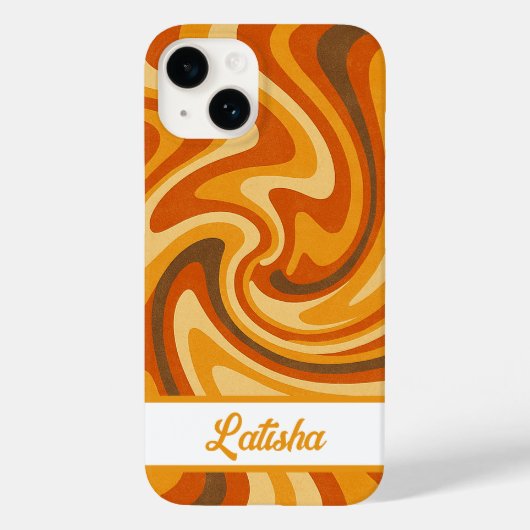 レトロGroovy Swirl iPhone / iPadケース Case-Mate iPhoneケース (裏面)