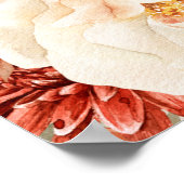 レトロGroovy terracotta boho 20歳の誕生日へようこそ ポスター (角)