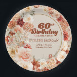レトロgroovy terracotta burgundy 60th birthday ペーパープレート<br><div class="desc">レトロGroovy Terracotta Burgundy 60th誕生日紙プレートで優雅さと洗練素晴らしの本質に浸る。豊かなスタイルを醸し出すこれらの絶妙なプレートでお祝いを高め、それぞれの料理を豪華な料理の経験感じのように作り出す。テラコッタユニークブルゴーニュの色合いは、どのテーブルの設定にもクラスのtouchを追加し、優雅さと洗練された特別なマイルストーンを記念するのに最適。これらの紙のプレートは、豪華さと魅力のtouchを提供するすべての食事のお祭りのハイライトであってもよい。一致するアイテムまたはカスタマイズについて連絡することを躊躇しない。赤面バラ©</div>