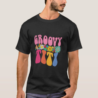 レトロGroovy Titiデイジー花母のためのギフト Tシャツ