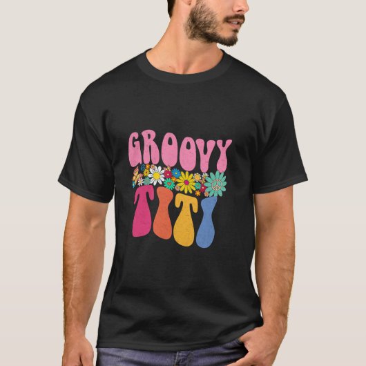 レトロGroovy Titiデイジー花母のためのギフト Tシャツ (正面)