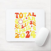 レトロGroovy Total 太陽の Eclipse 2024年4月8日 マウスパッド (マウス)