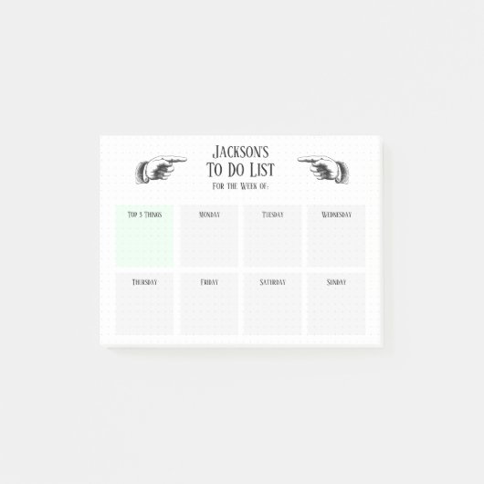 レトロHand To Doリスト ポストイット (正面)