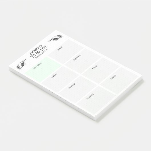 レトロHand To Doリスト ポストイット (アングル)