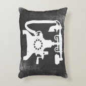 レトロHello電話パターン アクセントクッション (正面(垂直))