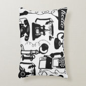 レトロHello Any Color Telephone Pattern アクセントクッション (正面(垂直))