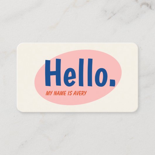 レトロHello Social Media Networker 名刺 (正面)