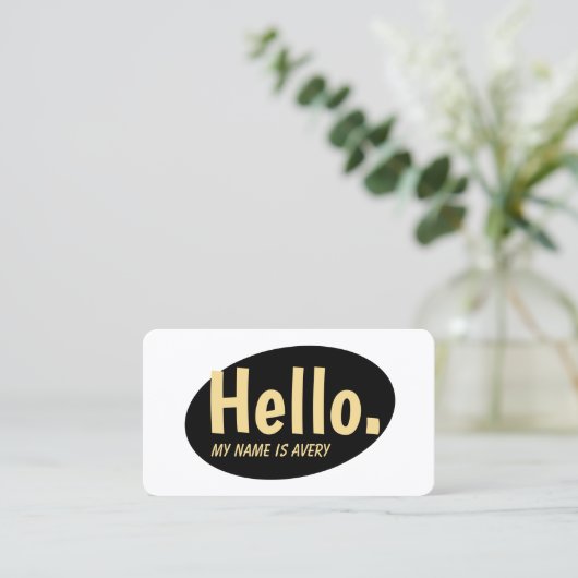 レトロHello Social Networking名刺 名刺 (スタンド正面)