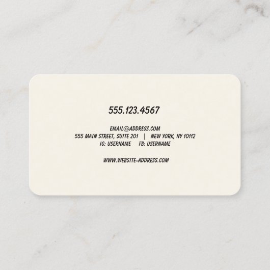 レトロHello Social Networking名刺 名刺 (裏面)