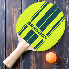 レトロHI VISイエローデュアルボーストライプドの名前 卓球ラケット