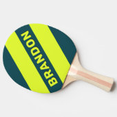 レトロHI VIS黄色はっきりした三ストライプつの名前 卓球ラケット (横)