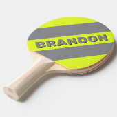 レトロHI VIS はっきりした 3ストライプ名 卓球ラケット (正面アングル)