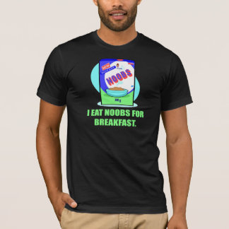レトロIは朝食のTシャツのためのNoobsを食べます Tシャツ