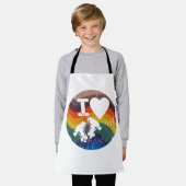 レトロIラブローラスケートで滑るルック動揺してー エプロン (着用した状態)