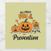 レトロIラブ秋防止秋職業 ワインラベル (シングルラベル)