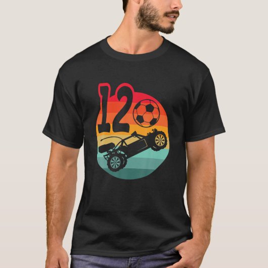 レトロI 12歳I日I RC車Iサッカーボール Tシャツ (正面)