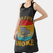 レトロI Just Love To Smoke BBQ Grill T-Shirt エプロン (インサイチュ)