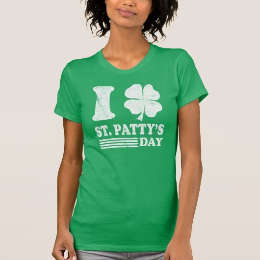 レトロI Love St. Patrick's T Shirt Tシャツ (正面)