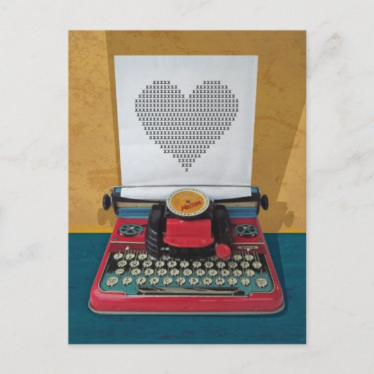 レトロI.T. 50sヴィンテージおもちゃタイプライター ポストカード (正面)