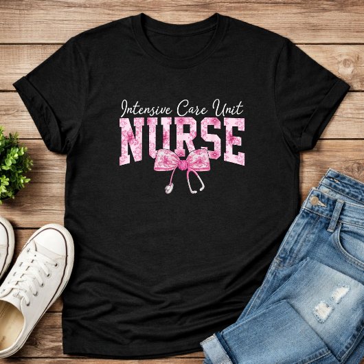 レトロICU看護師 集中治療室クルー 女性 Tシャツ