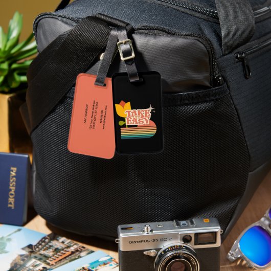 レトロIT簡単 ラゲッジタグ (正面&裏面)