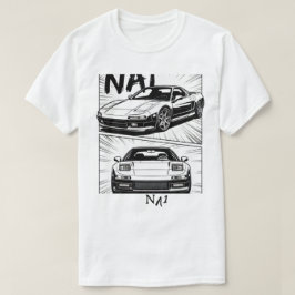 レトロJDM NA1 NSX スポーツカーマンガパネルTシャツ Tシャツ