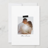 レトロJust カジュアル Love Informal and 結婚's 招待状 (裏面)