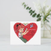 レトロJust a Note for my Valentine シーズンポストカード (スタンド正面)