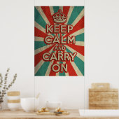 レトロKeep Calm and Carry On ポスター (キッチン)