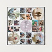 レトロKeepsake Family Memories 20 Photo Collage タペストリー (正面(横))