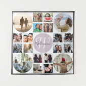 レトロKeepsake Family Memories 20 Photo Collage タペストリー (正面)