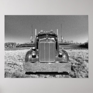 レトロKenworth Frontal (編集#1) ポスター