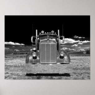 レトロKenworth Frontal (編集#2) ポスター