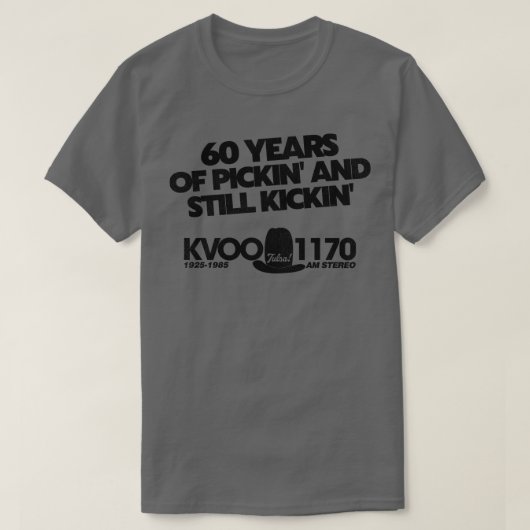 レトロKVOO 1170タルサ無線局 Tシャツ (デザイン正面)