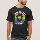 レトロLGBTユダヤ誇りを持った人ユダヤ人 Tシャツ (正面)