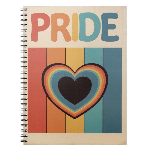 レトロLGBTQ+プライド ノートブック (正面)