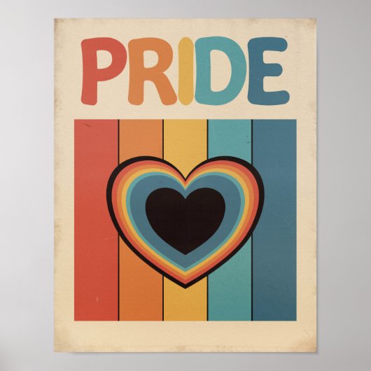 レトロLGBTQ+プライド ポスター (正面)