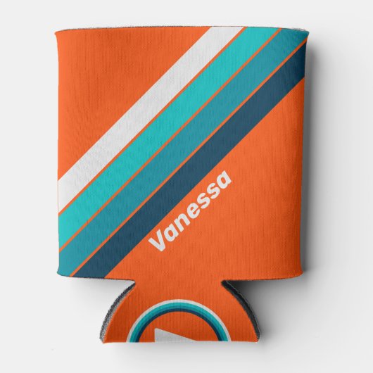 レトロLifeguardストライプの名前 缶クーラー (正面)