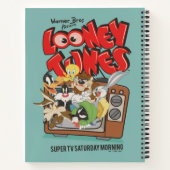 レトロLOONEY TUNES™がTVからバースト ノートブック (裏面)