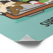 レトロLOONEY TUNES™テレビからのバースト ポスター (角)