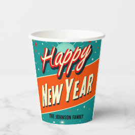 レトロMCMハッピーニューイヤー 紙コップ