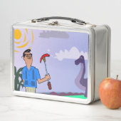 レトロMCMミニゴルフ メタルランチボックス (インサイチュ)