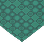 レトロMCM幾何学的パターンティール（緑がかった色） ショートテーブルランナー (コーナー)