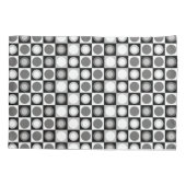 レトロMCM幾何学的パターン白黒 枕カバー (裏面)